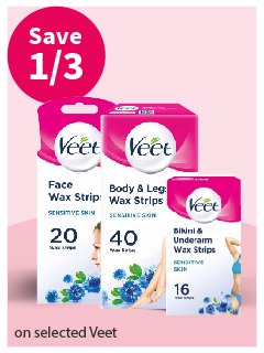 Save 1/3 on selected Veet			